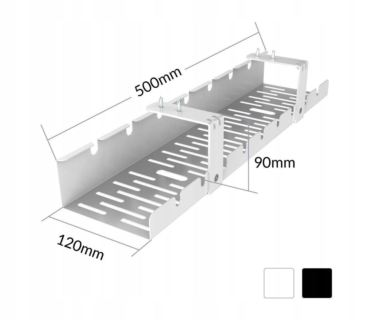 Cable organizer for desk ACTIVEJET CMP502 white Product weight with unit packaging 1.252 kg