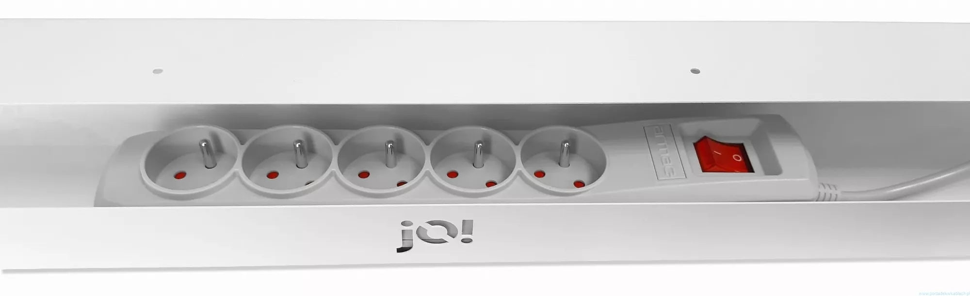Cable organizer for desk top 800x80x80 mm - white Color white