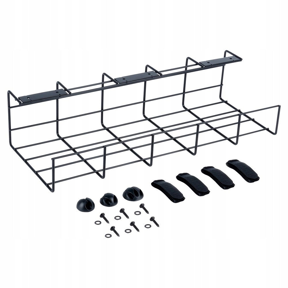 Cable organizer for desk top metal black /Vilde Product weight with unit packaging 0.54 kg