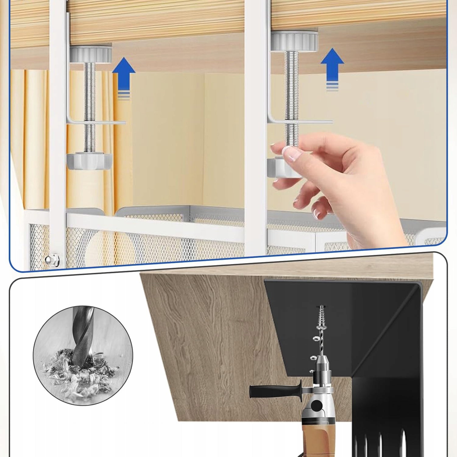Cable organizer wires desk basket shelf grille hanger white EAN (GTIN) 0887484884179
