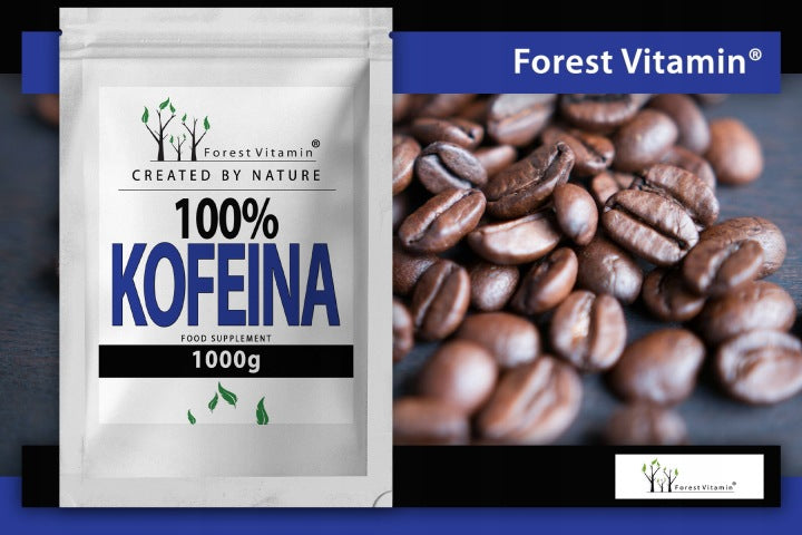 Caffeine Anhydrous Pre-Workout Conditioner Forest Vitamin powder 1000 g Expiration date not specified