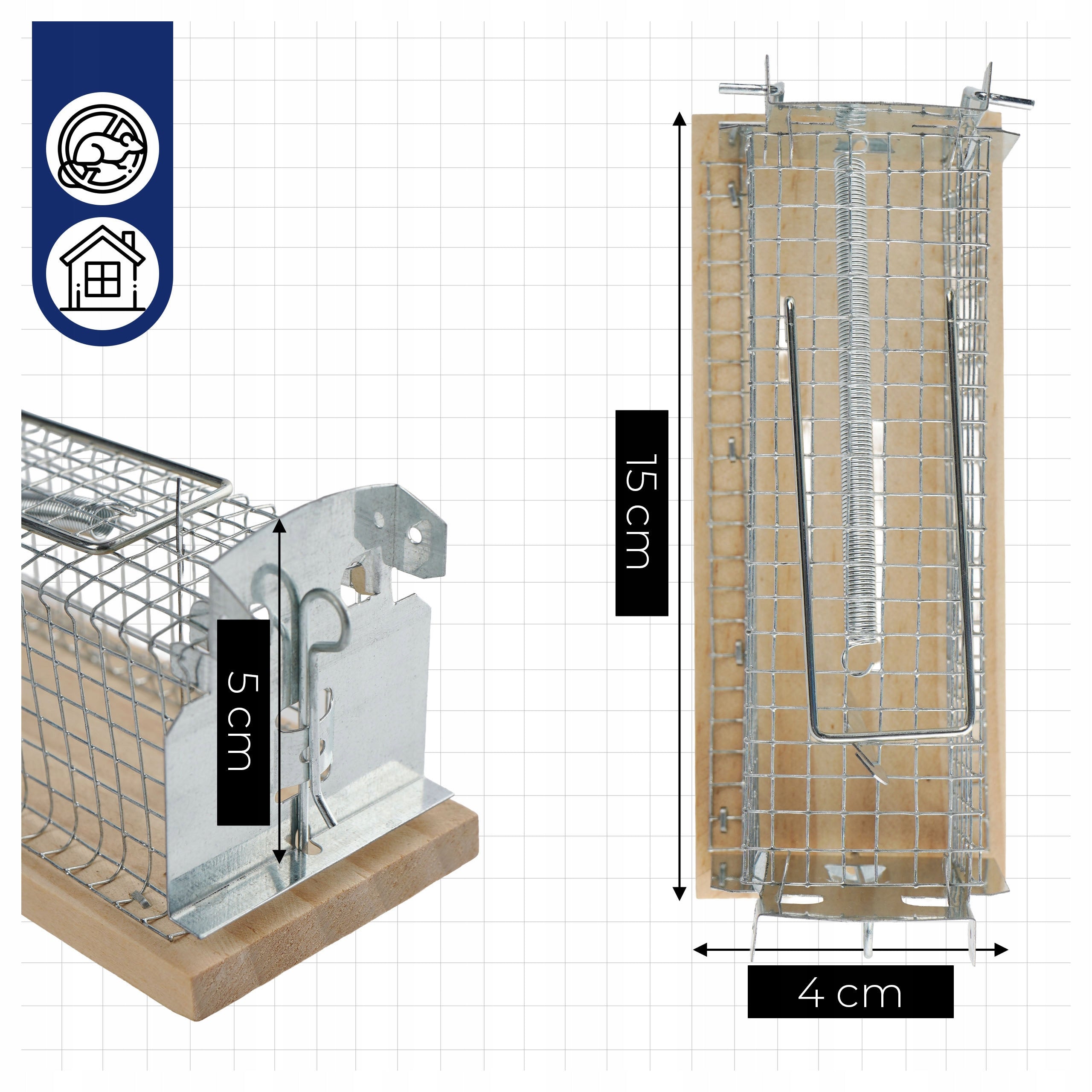 Cage paw humanitarian trap livetrap for mice rats rodents martens Packaging status original