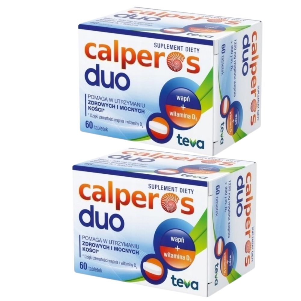 Calcium + D3 Calperos Duo Teva SET OF 2x 60 tablets #