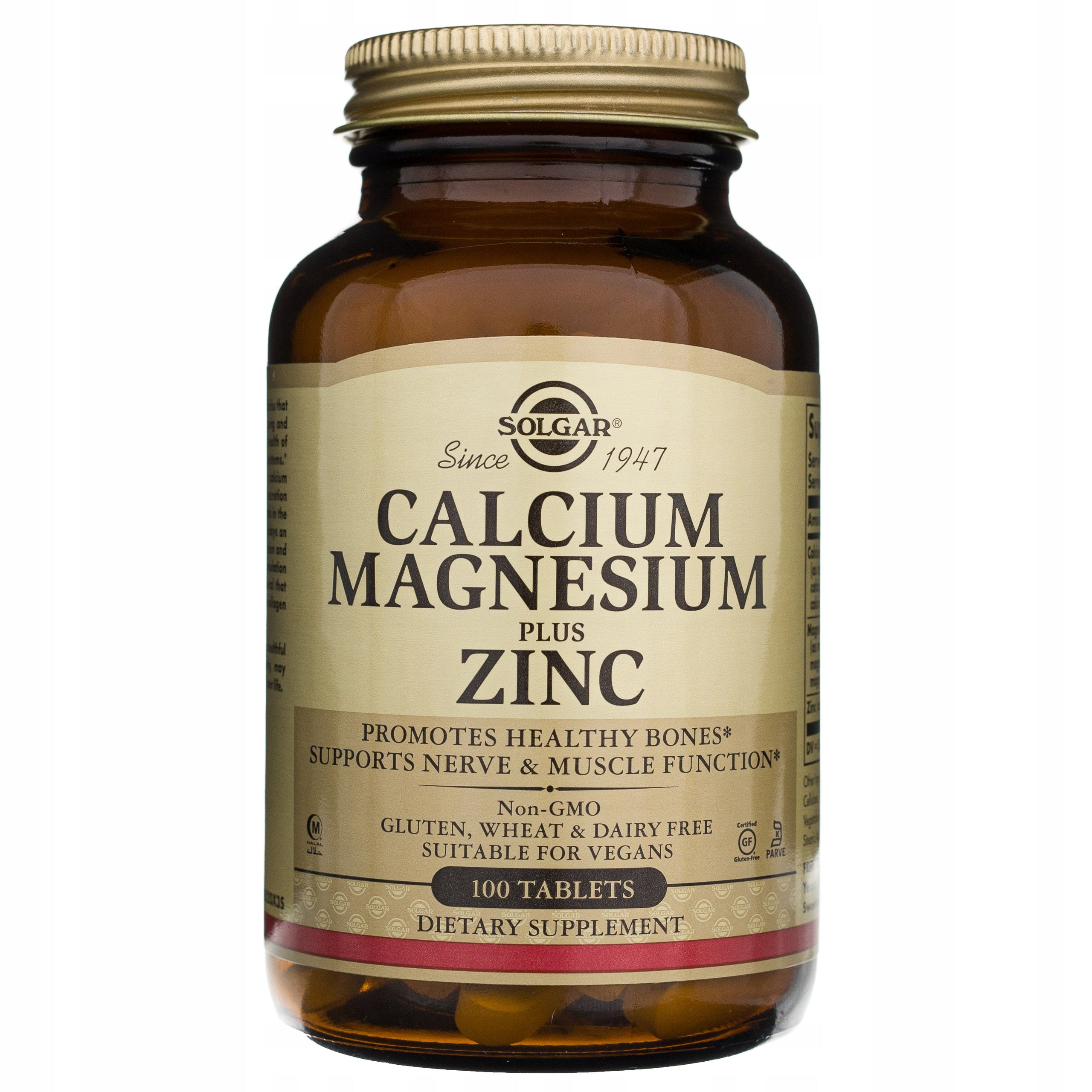 Calcium Magnesium Zinc Solgar tablets 100 pcs. bone and muscle support