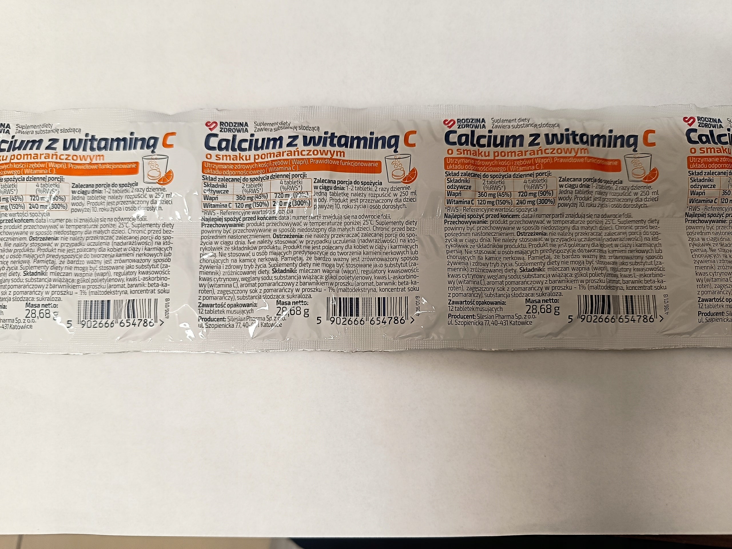 Calcium with Vitamin C 12 pcs for ALLERGIES, Family Health Brand no brand