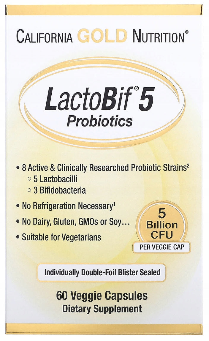 California GOLD LactoBif 5 billion | 60 caps. | gut bacteria | PROBIOTIC Expiration date not specified