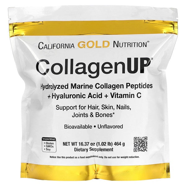 California Gold CollagenUP 464g Hydrolyzed Marine Collagen + Hyaluronic Acid.