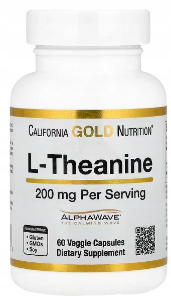 California Gold Nutrition | L-Theanine | L-Theanine | 200 mg | 60 kaps.