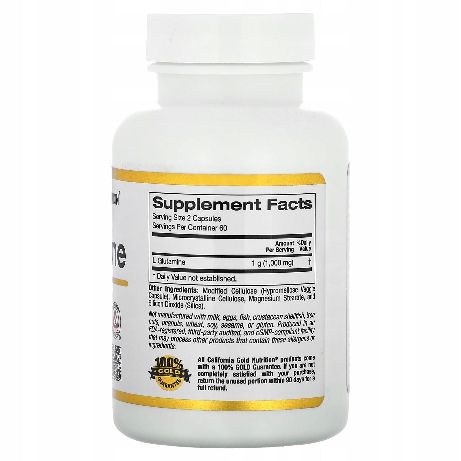 California Gold Nutrition, L-glutamine, AjiPure, 120 vegetable capsules (5 Expiration date at least 3 months from the date of purchase