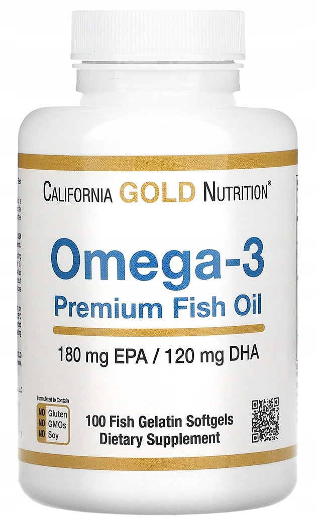 California Gold | Omega 3 fatty acids | 180mg EPA / 120mg DHA | 100 k.