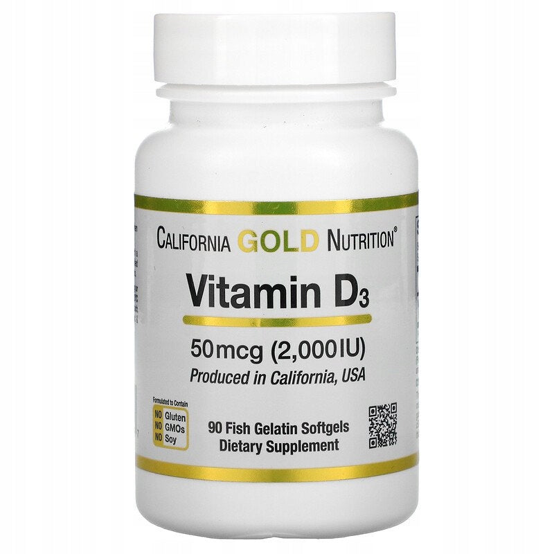 California Gold Vitamin D3 2000 IU 90 capsules