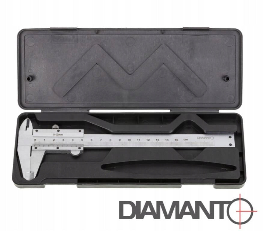 Caliper Analog Steel 150mm 0,02mm Precision Measuring Instrument Case