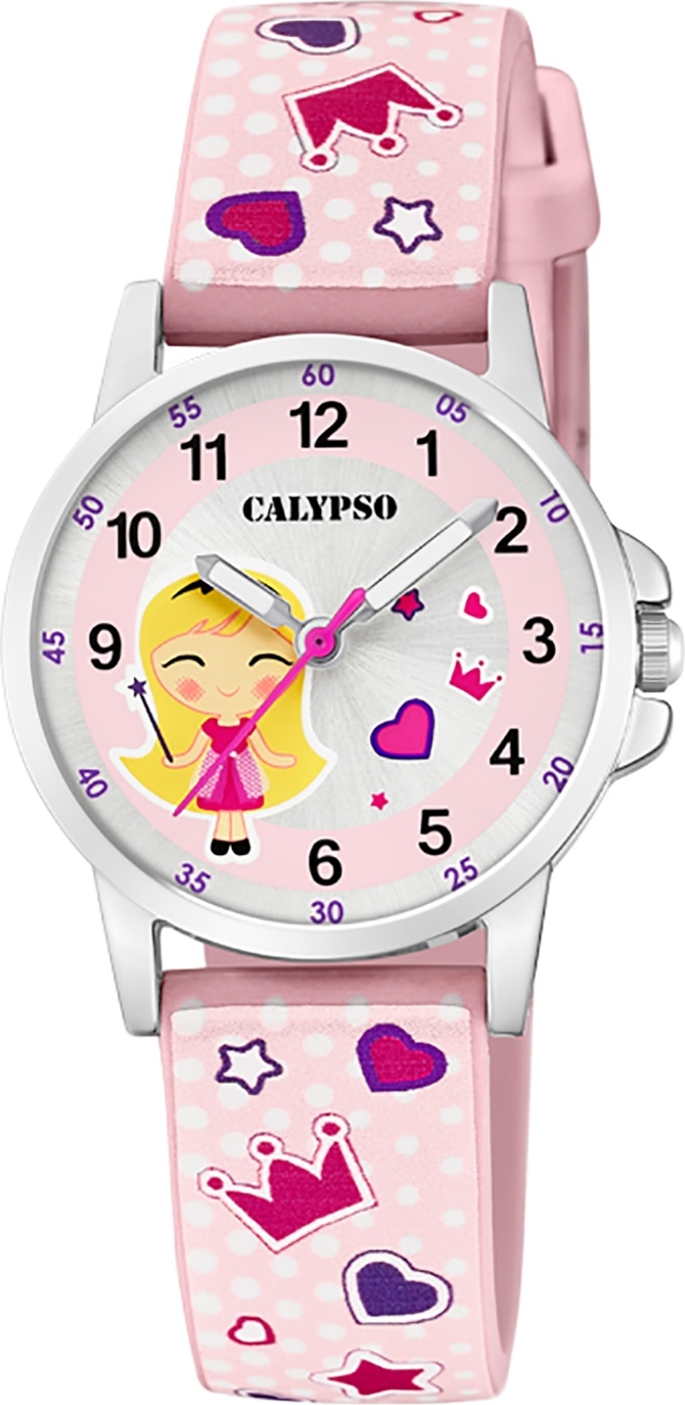 Calypso Plastic PU Children Watch Fashion Wristwatch pink UK5776/2