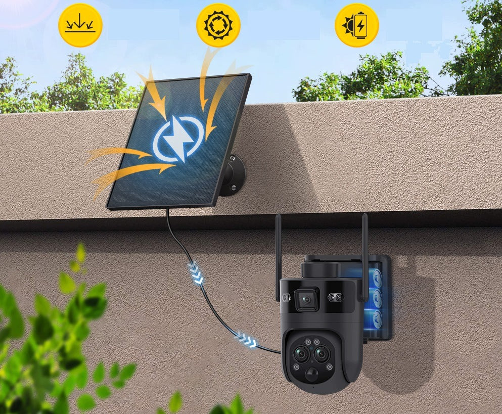 Camera 12MP 15X zoom SIM SOLAR BATTERY 4G PTZ 3 lenses Brand no brand