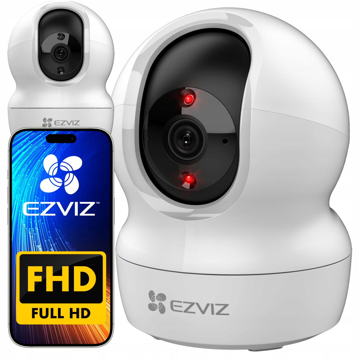 Camera CP1 3 CAMERAS WiFi Rotating Nanny with Detection App EZVIZ FHD 2MP Packaging status original
