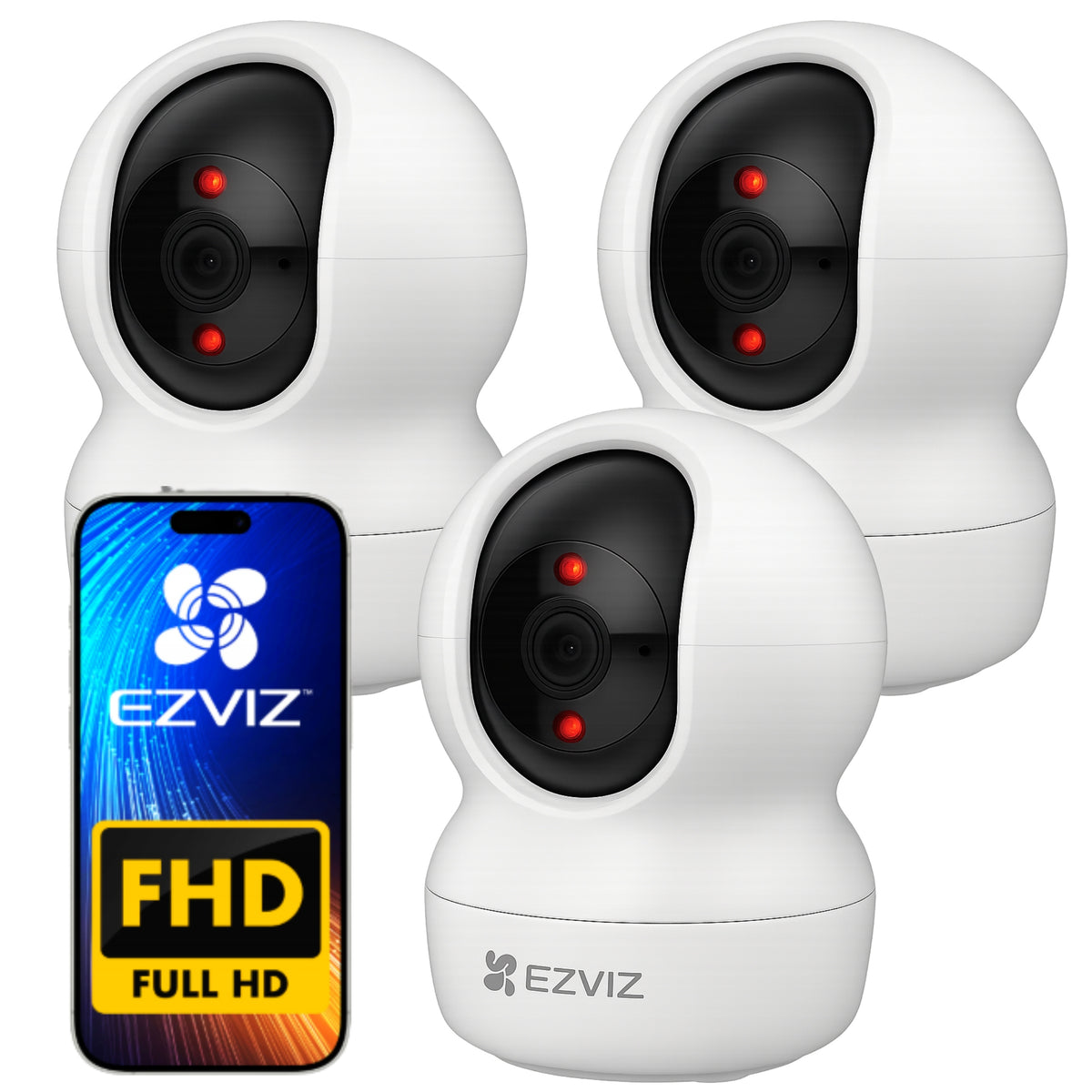 Camera CP1 3 CAMERAS WiFi Rotating Nanny with Detection App EZVIZ FHD 2MP