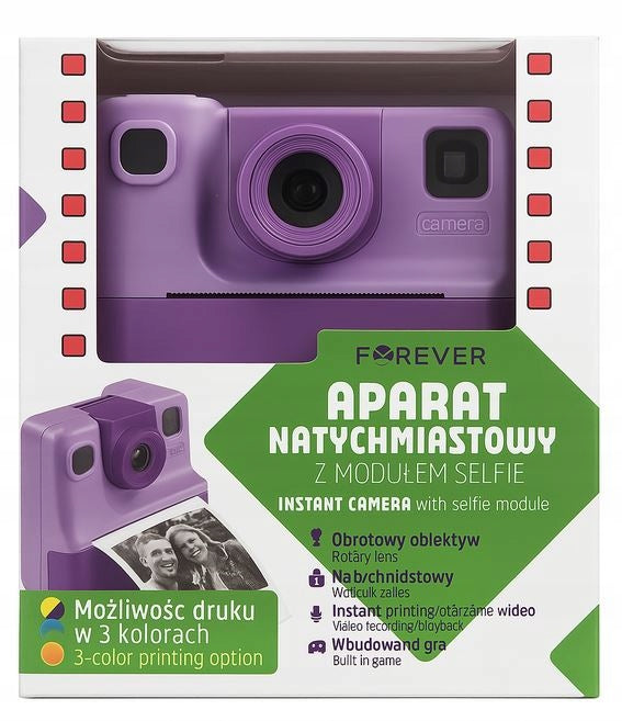 Camera Forever ICF-16 purple Instant with flash MP3 player