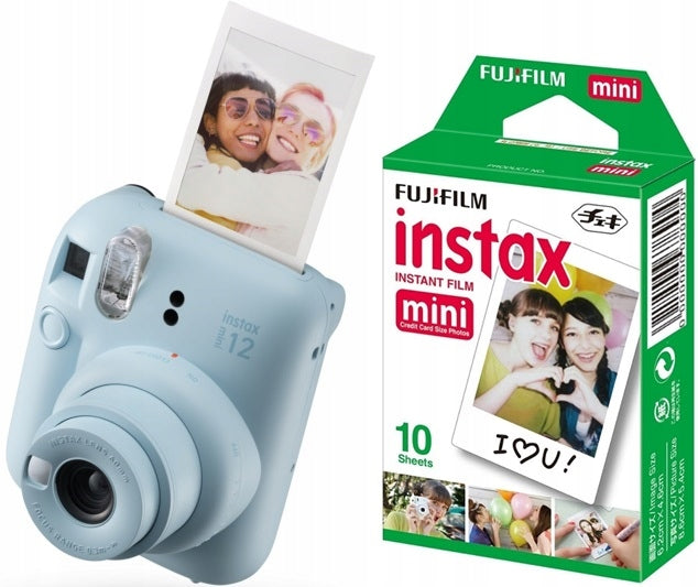 Camera Fujifilm Instax Mini 12 blue + 10 photos HOLIDAY