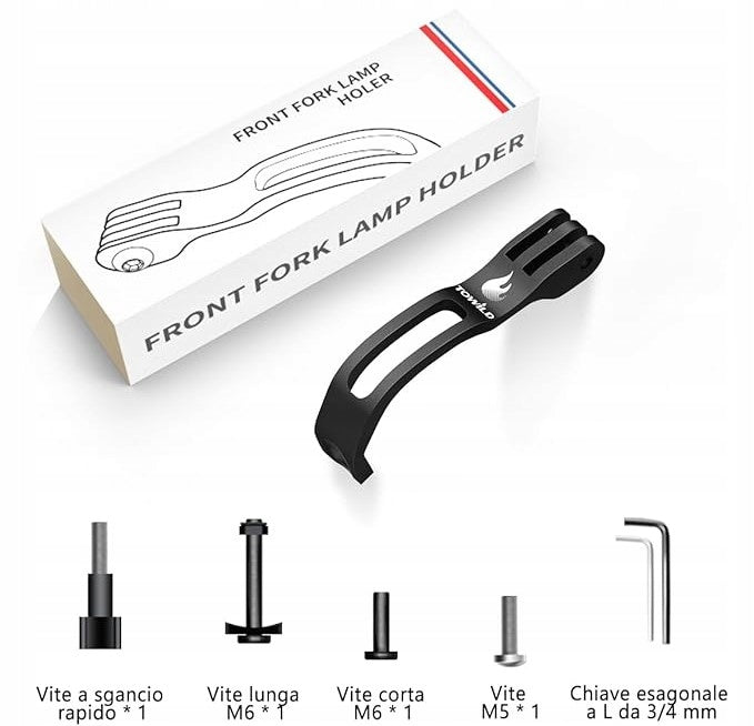 Camera light holder for bicycle fork Towild AS60 IGPSport,Garmin, GoPro Brand Towild