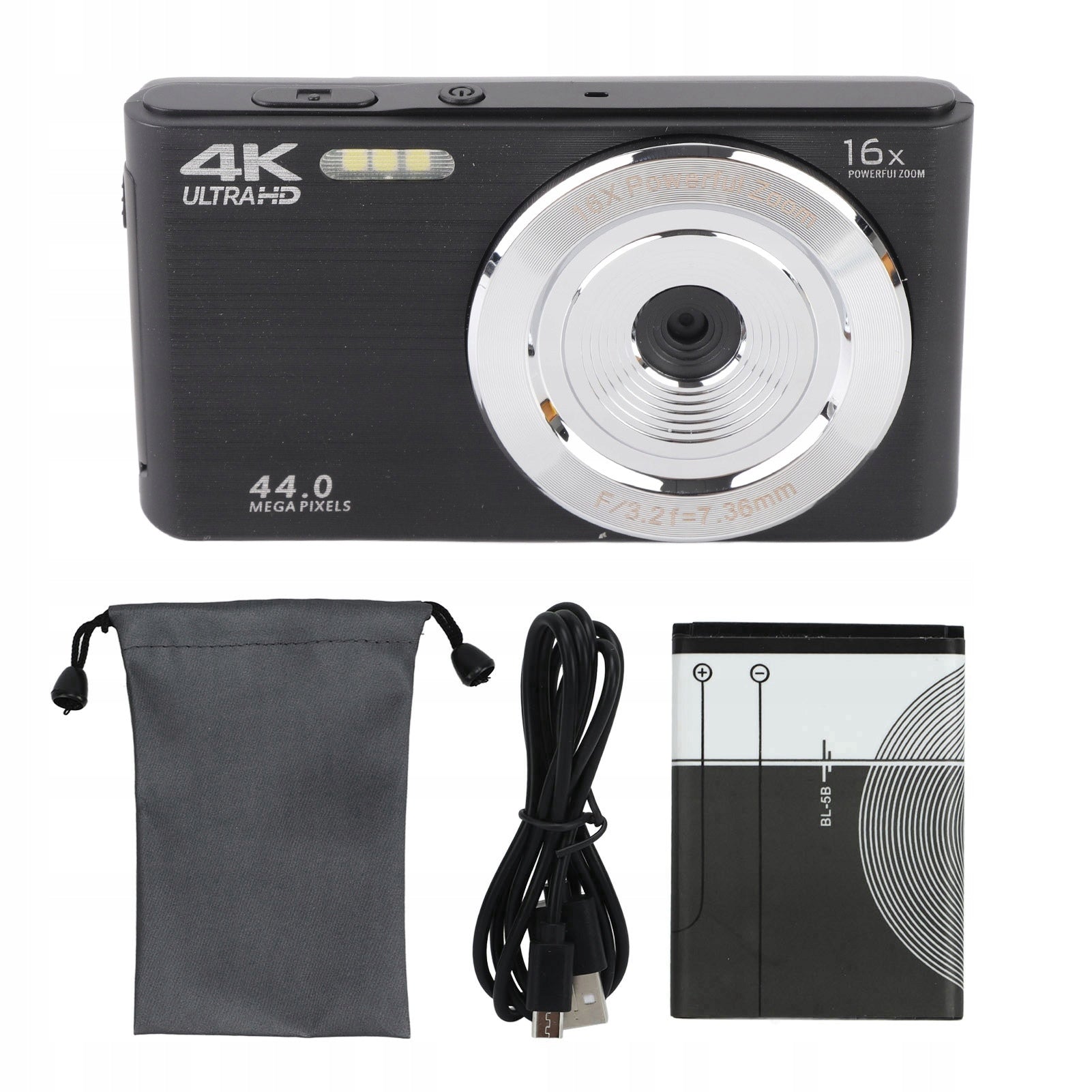 Camera with 16x Digital Zoom, Shockproof 4K HD Plast Camera Model 3584GPYO