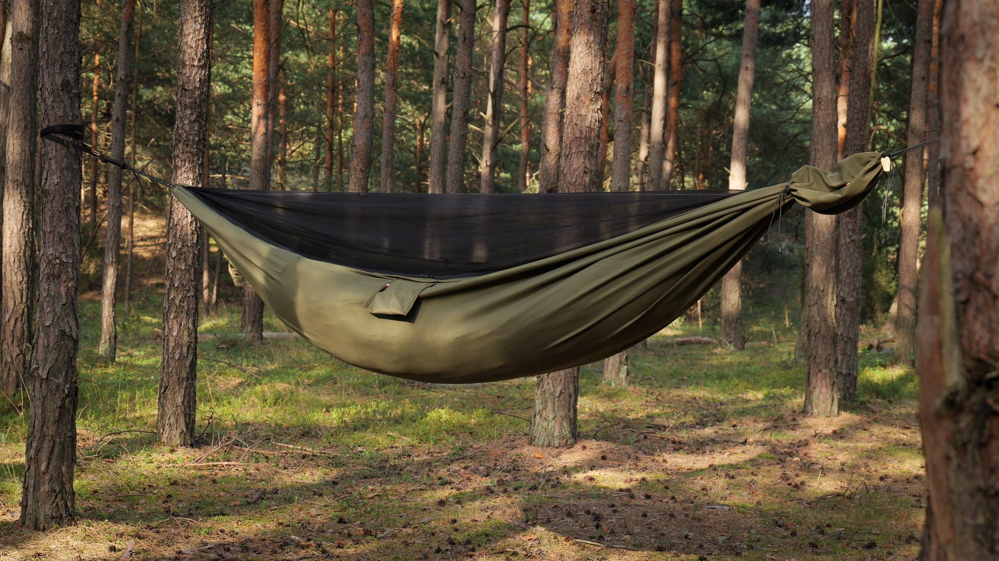 Camp Hammock TigerWood Olive Bear with Mosquito Net Single Zip Manufacturer Tigerwood