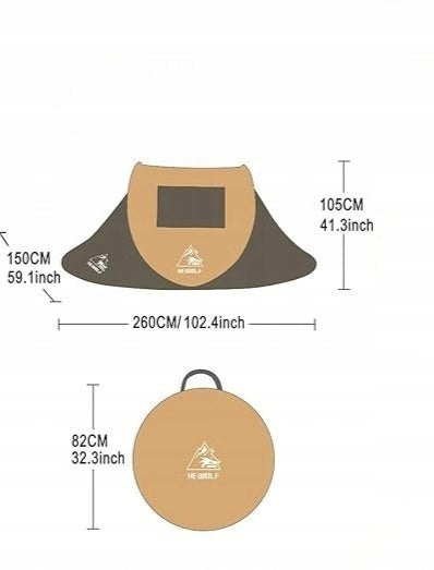 Camping Self-Assembly Tent For 2-3 People Ultra-light UV Protection Kind travel