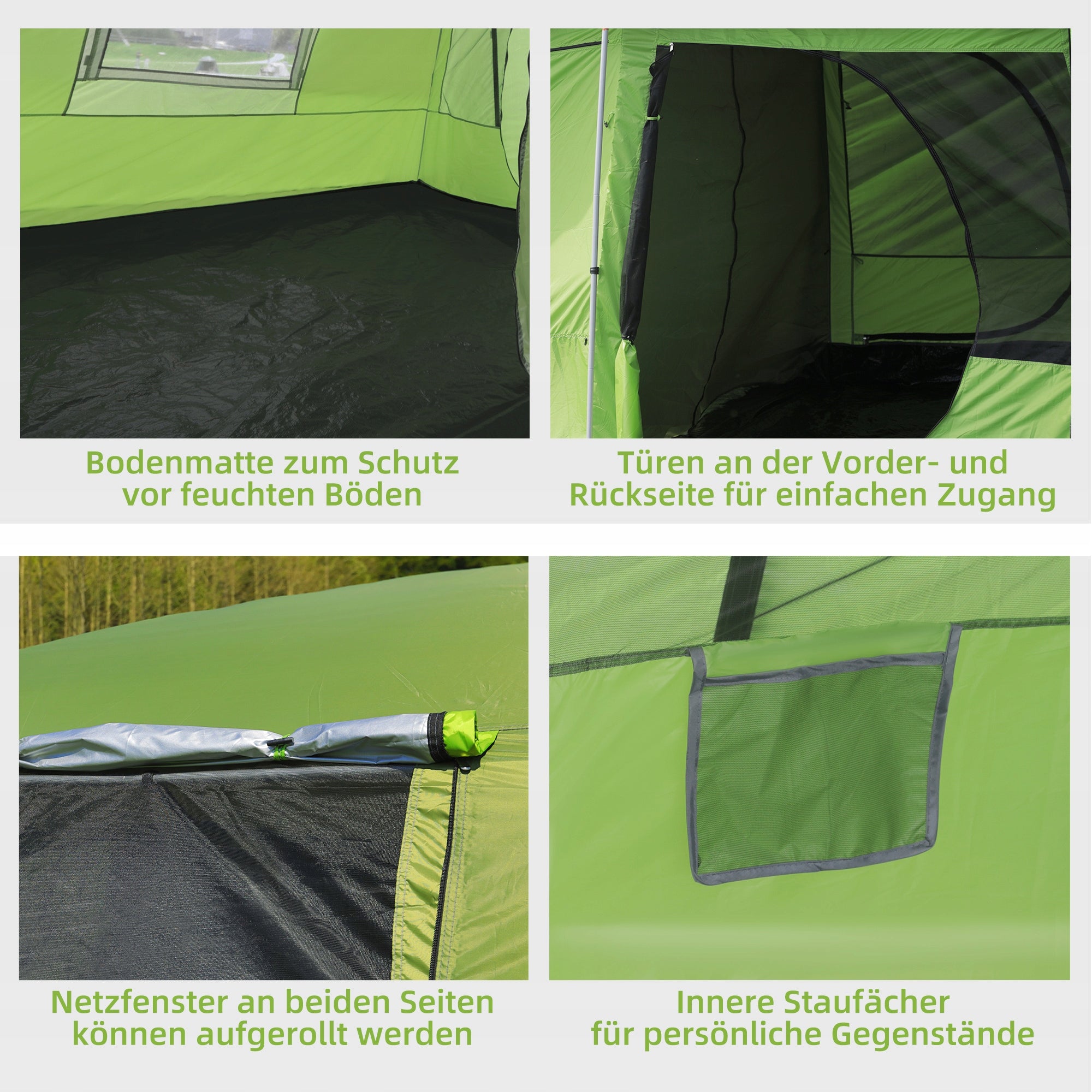 Camping Tent 2 Cabins Sleeping Dome Family Tent 4-8 People Manufacturer code A20-052
