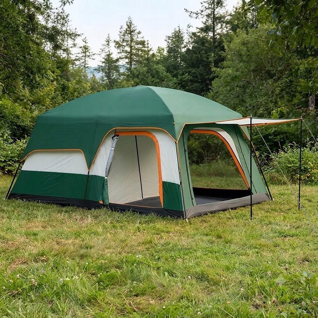 Camping Tent Family Large 2-4 Person Waterproof UV 2in1 With Canopy Brand no brand