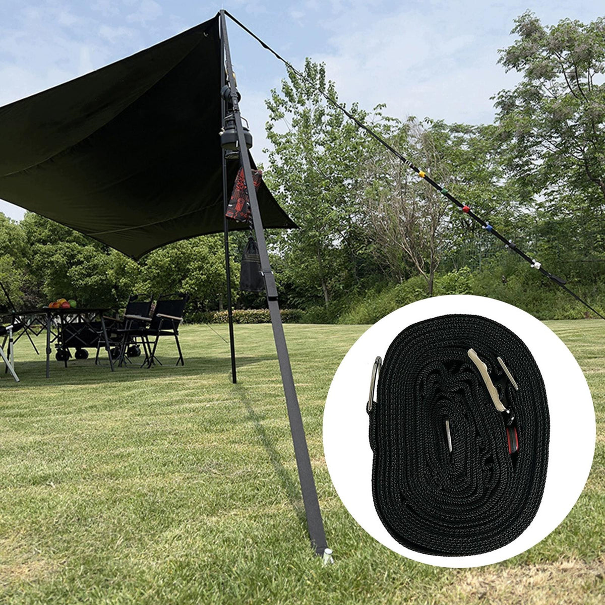 Camping Tent Rope Lightweight 16.4ft Tent Tarp Fixed Rope Wind Rope Strap