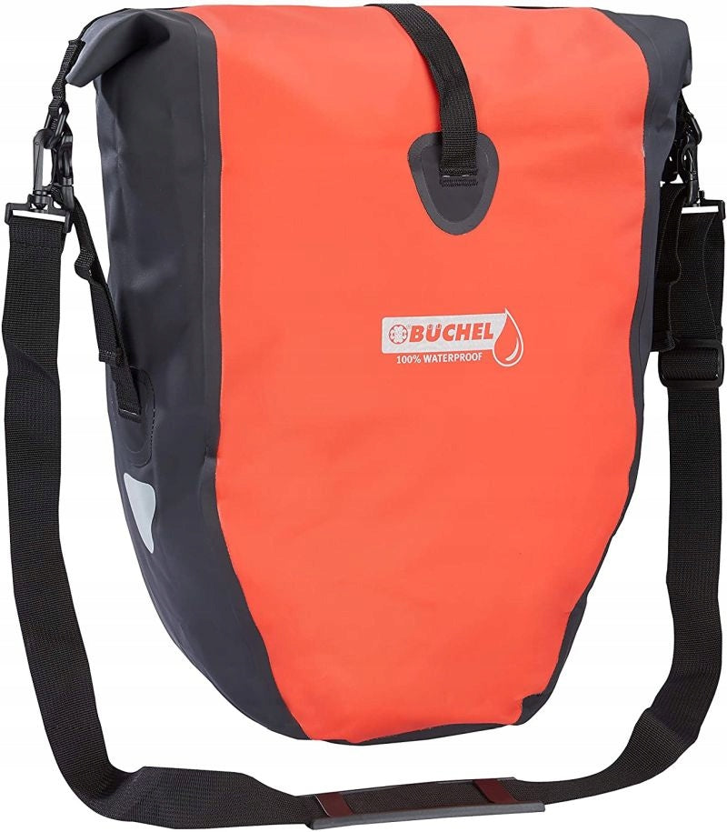 Camping bicycle pouch for rear 25l waterproof Buchel Color red