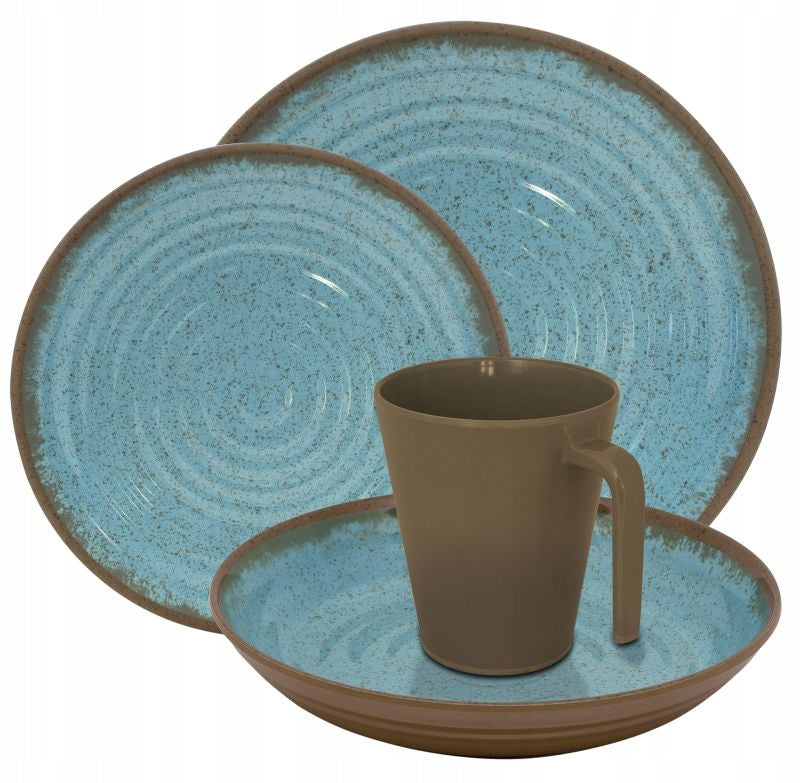 Camping dinner set 16el melamine EUROTRAIL