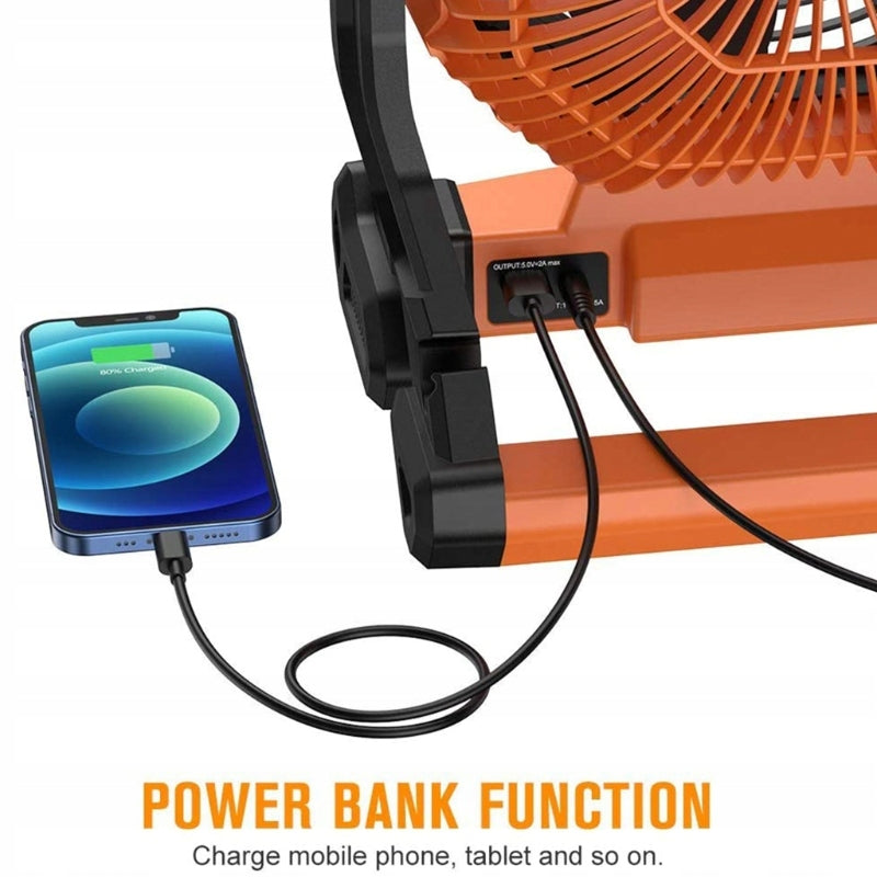 Camping fan with LED lighting 7800mAh Model NS44RR2