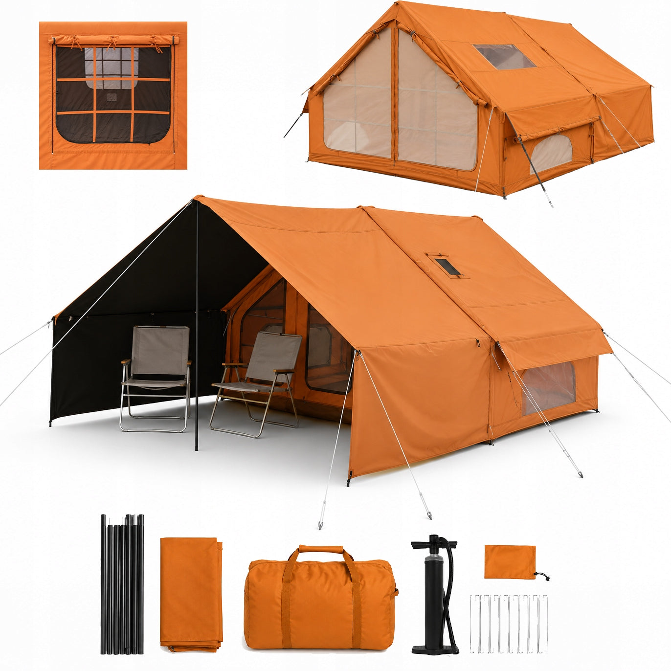 Camping pumped tent glamping Boste 4os vestibule pump strong