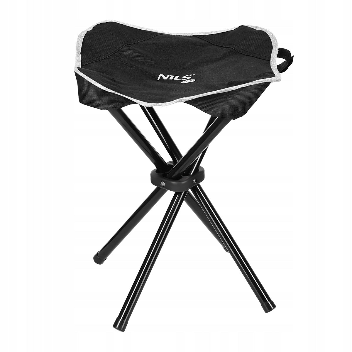 Camping stool folding hiking chair black NILS CAMP Model NC3010