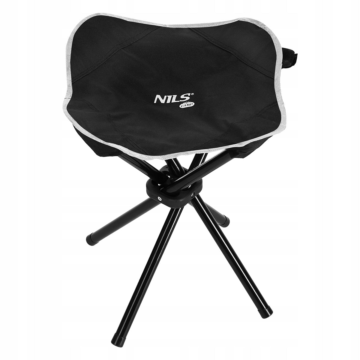 Camping stool folding hiking chair black NILS CAMP Packaging status original