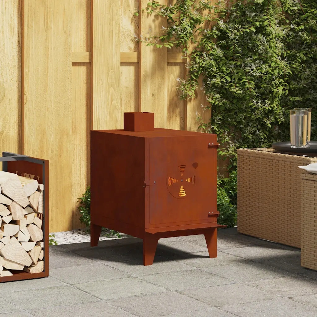Camping stove, 35x50x60 cm, Corten steel Manufacturer code 859841