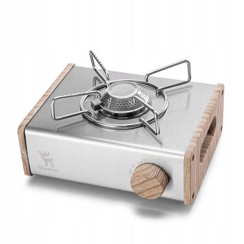 Camping stove gas tourist burner 2.8KW stainless steel QUNATURE