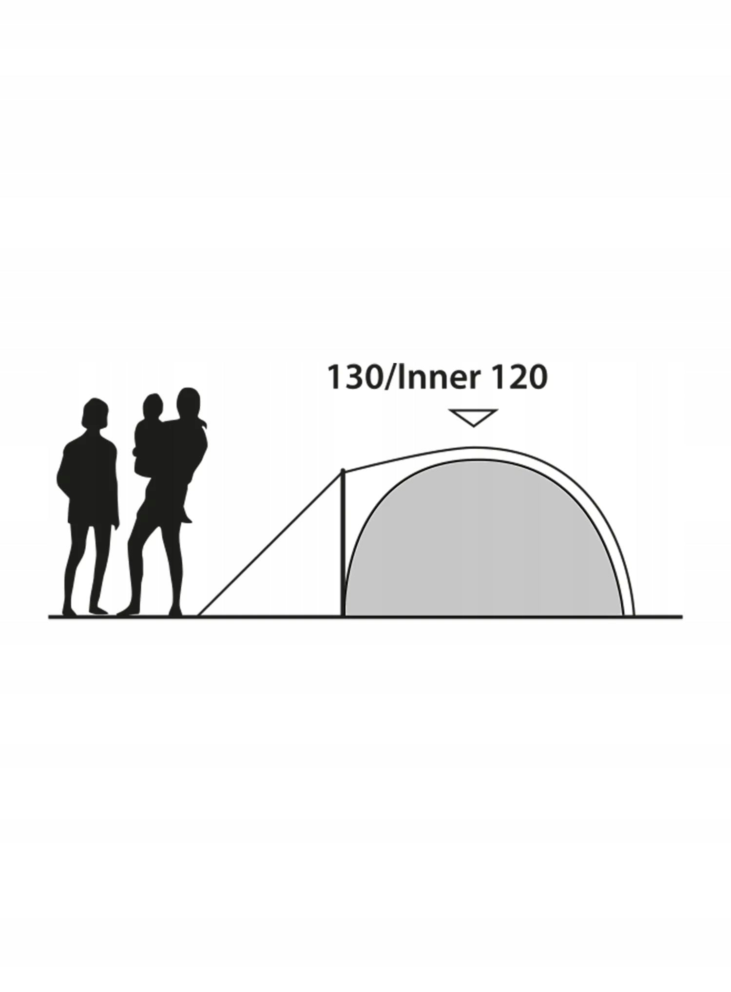 Camping tent 3-person Outwell Cloud 3 green/gray Kind family