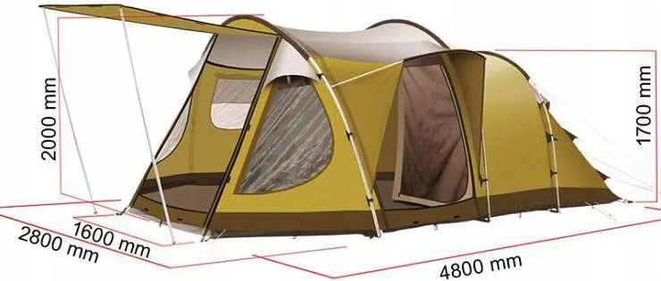 Camping tent Bregenz 2 Z5 for 4 people Packaging status original