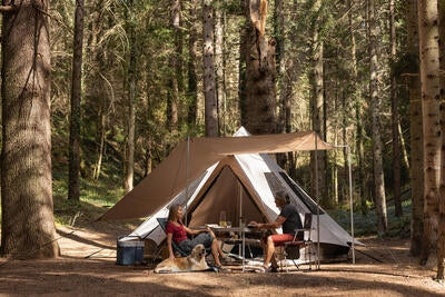 Camping tent Quechua Tepee 5.2 polycotton for 5 persons 2 bedrooms Manufacturer code 4557290