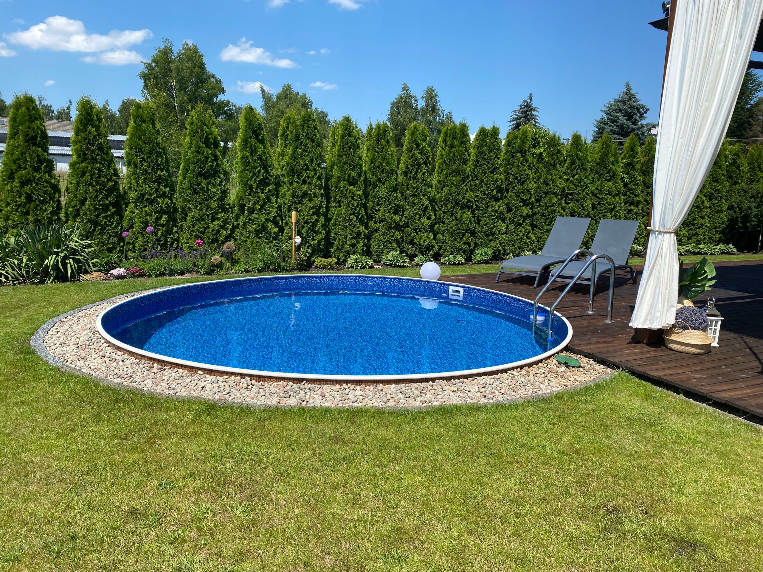 Canadian Round Pool -- 4,6x1,2m -- Set Brand ELESTON