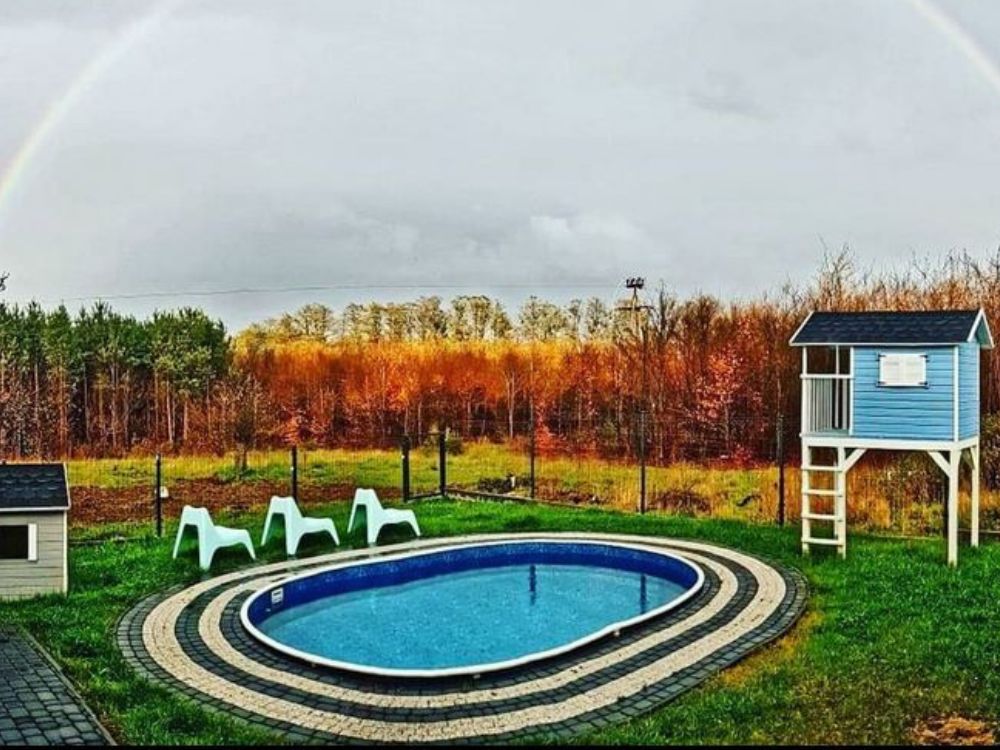 Canadian Swimming Pool, Metal 5,5x3,7x1,2m Set, Filtration Mega Star 8m3