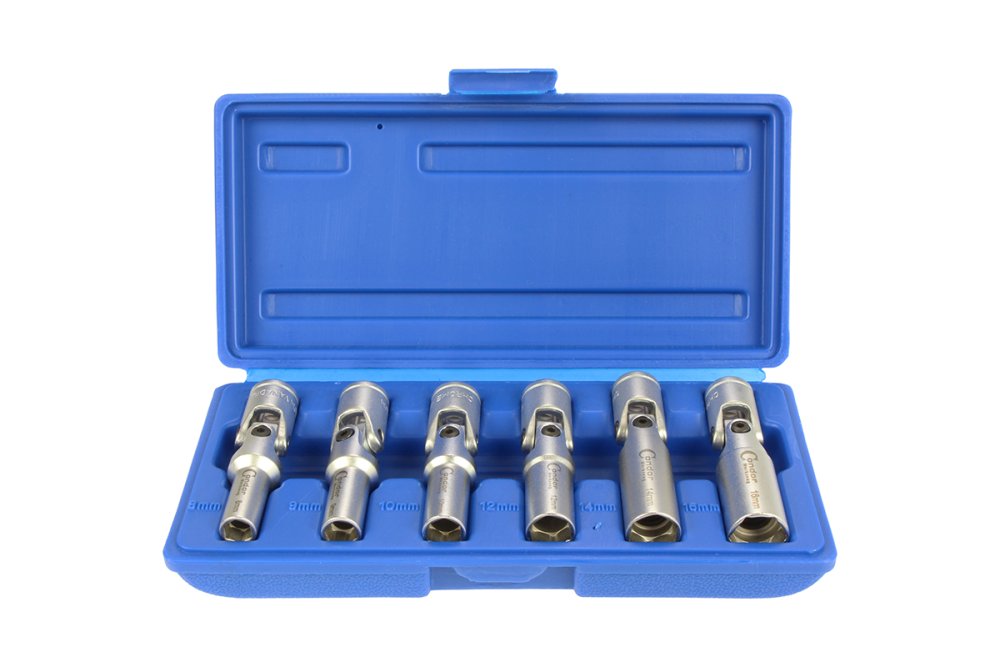 Candle sockets, 8-16 mm articulated long 6 pcs Manufacturer code C.2085