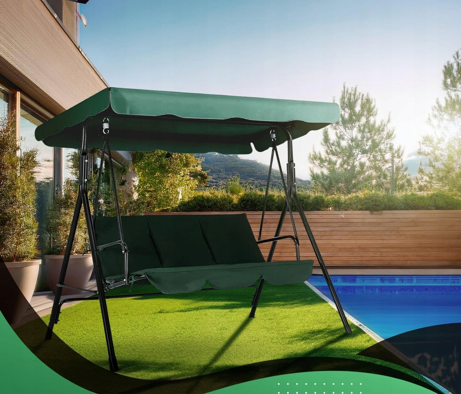 Canopy Roof for Garden Swing ANY DIMENSION Your Size 1x1 cm Seat length 1 cm