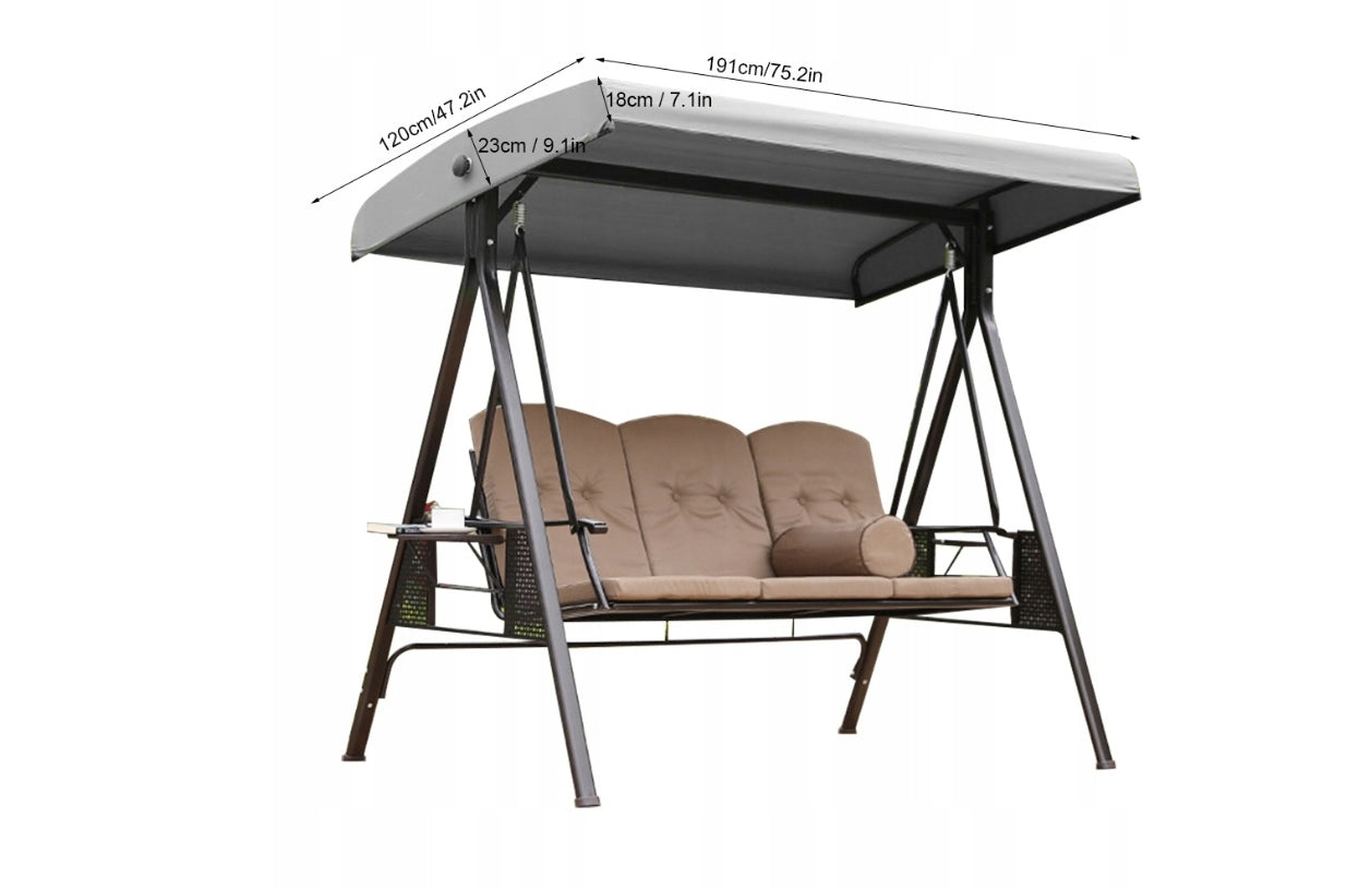 Canopy Roof for Garden Swing Any Dimension 120 x 190 Kind freestanding