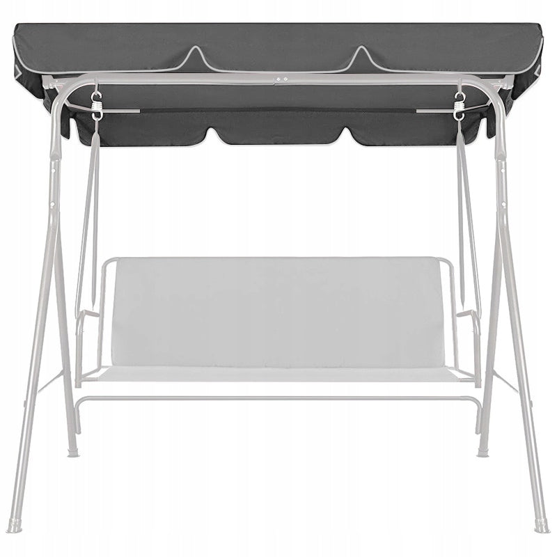 Canopy cover replacement cover for garden swing 210x145cm graphite Seat length 210 cm