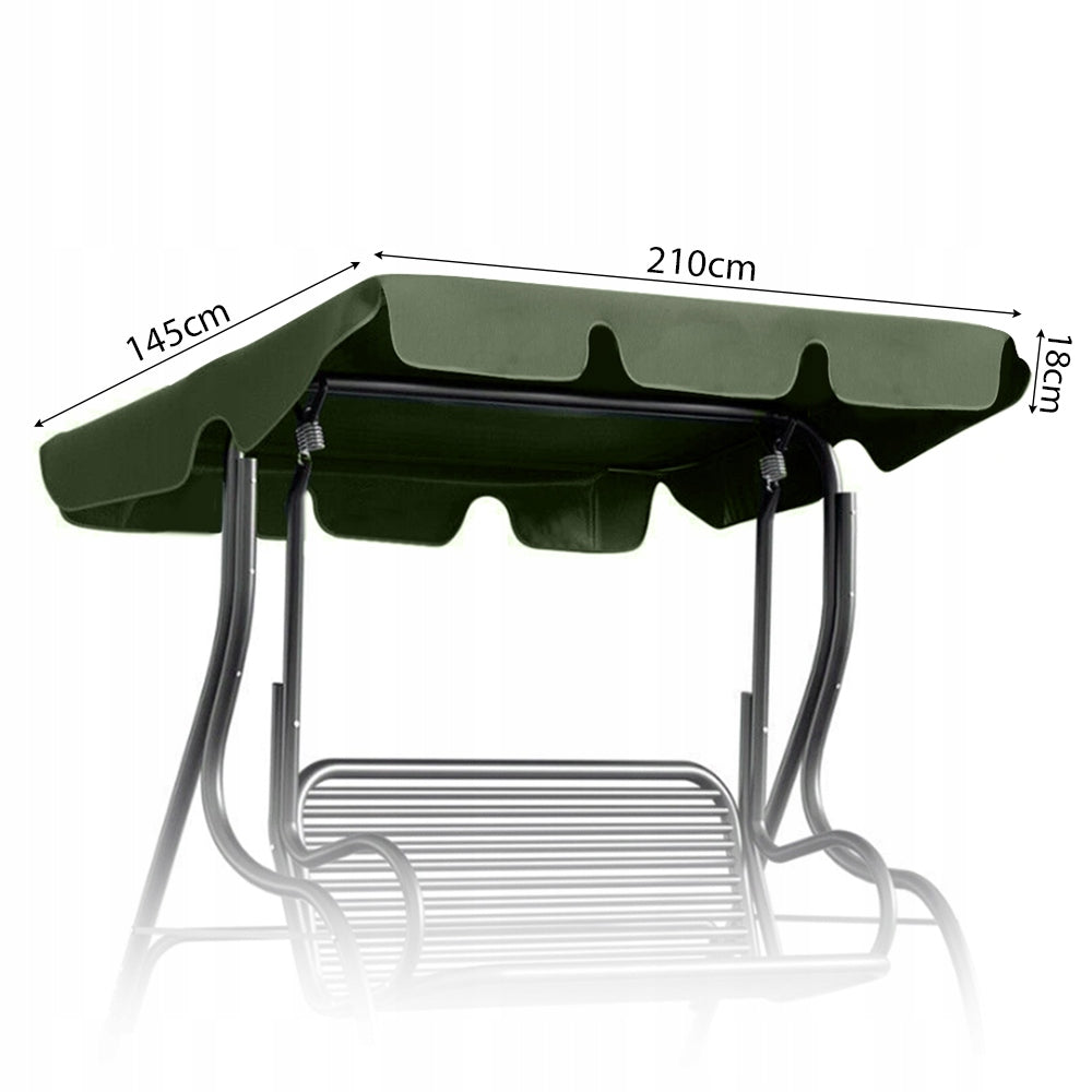 Canopy cover replacement plating for garden swing 210x145cm green Length 210 cm
