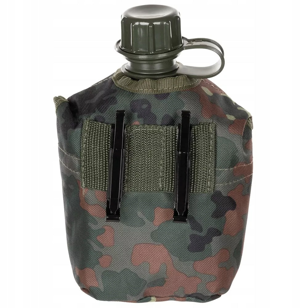 Canteen bottle in cover MFH US 1l 1000 ml camo Color green