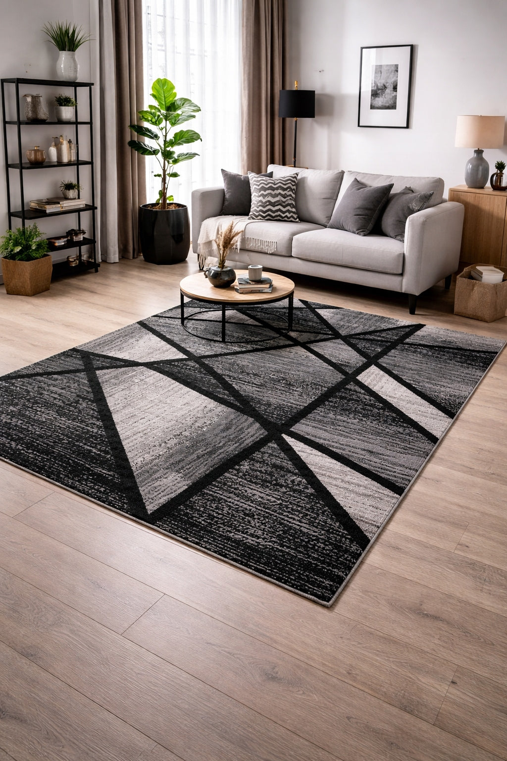 Canvas Carpet 200x300 Soho for Living Room Geometric Modern Designs 3D Effect Product width 300 cm