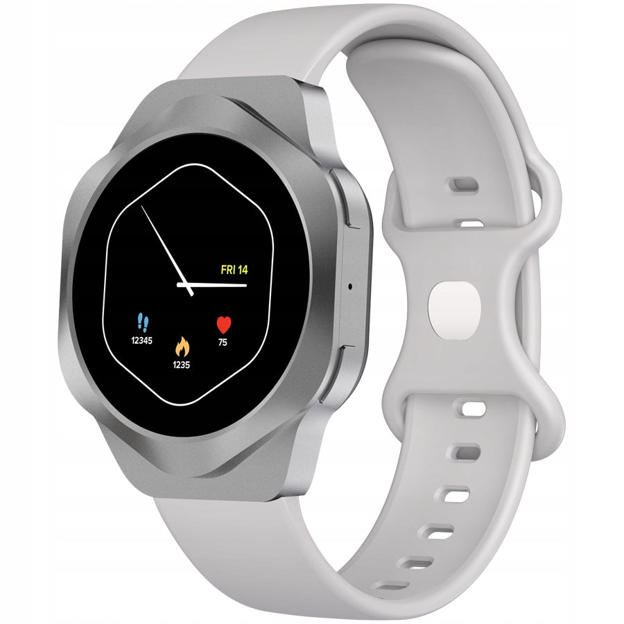 Canyon Hexagon SW 88 smartwatch with Bluetooth calls, AMOLED screen silver Brand Canyon